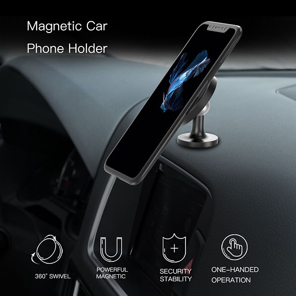 CaseMe 360° bilhållare för smartphones, svart