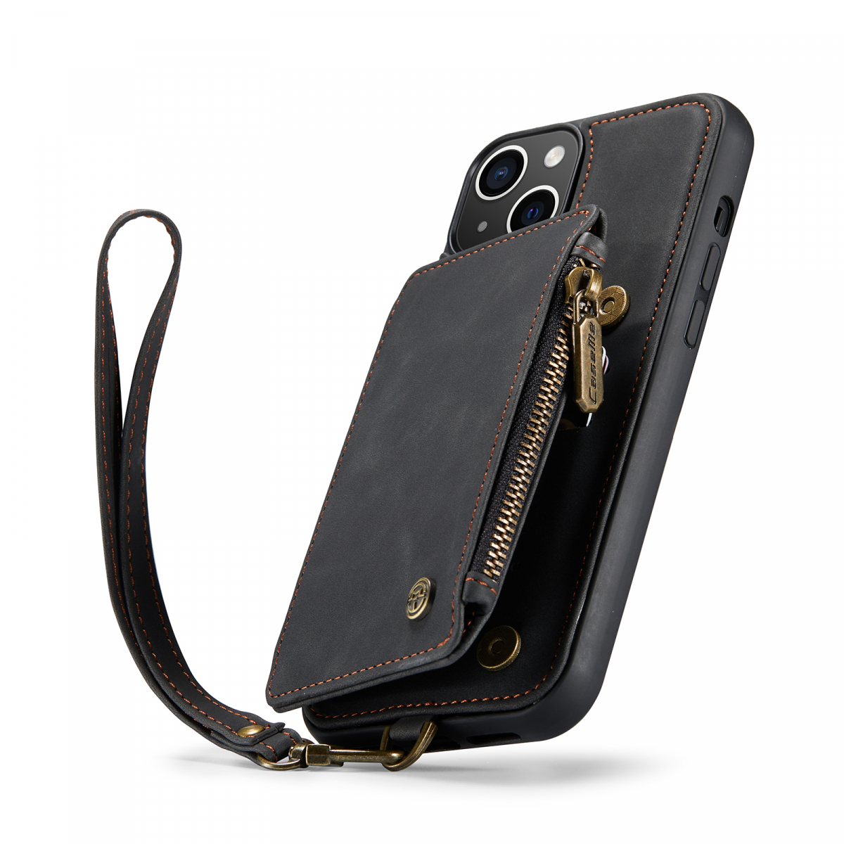 CaseMe C20 Series läderfodral till iPhone 14 Plus, svart
