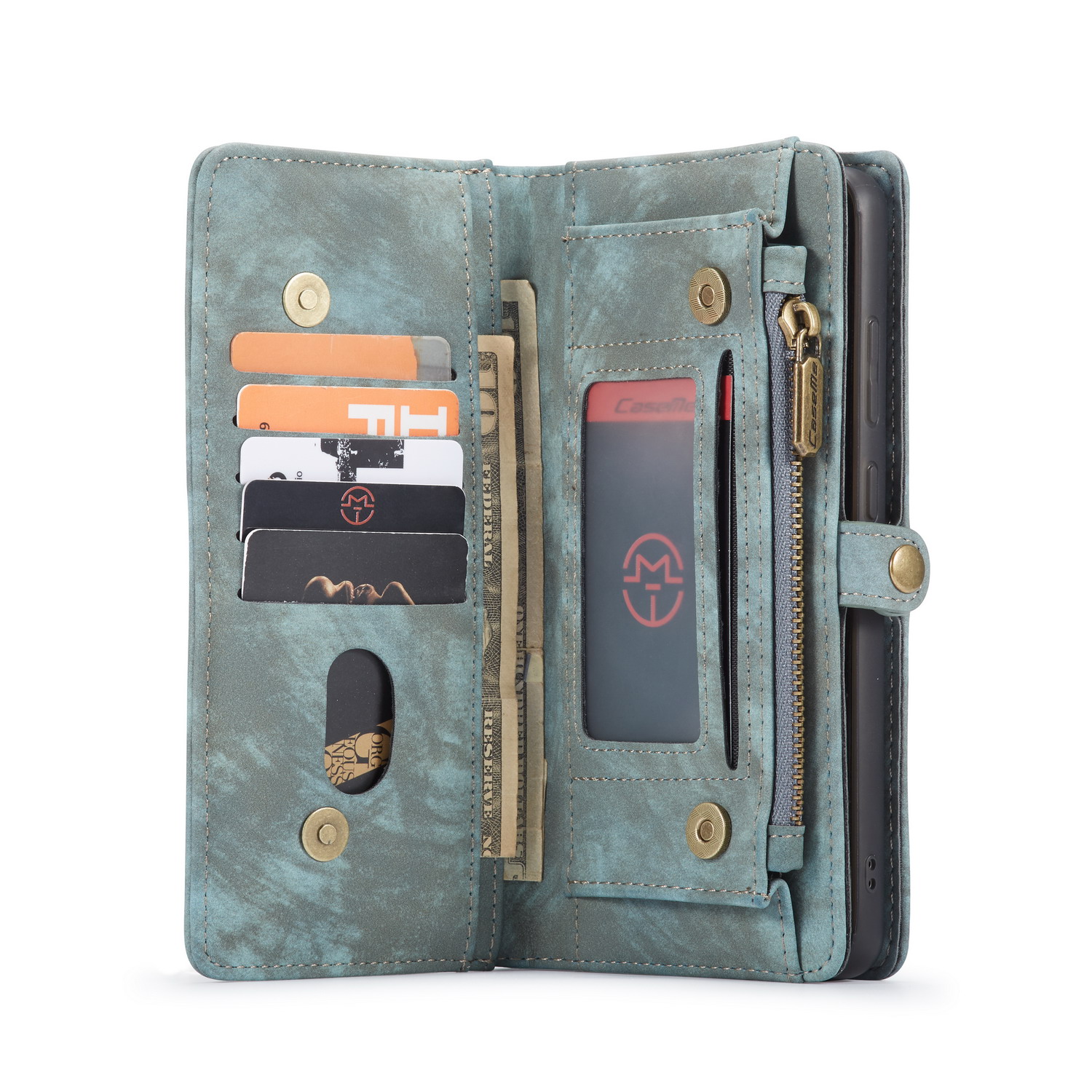 CaseMe 008 Series Folio Zipper Wallet Style Detachable Leather Cover C