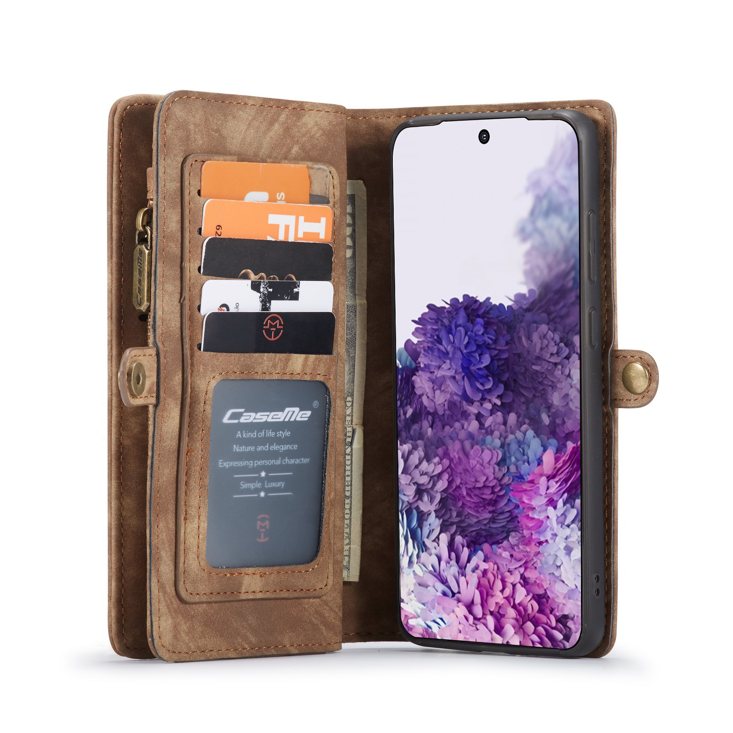 CaseMe fodral med magnetskal, Samsung Galaxy S20 Ultra, brun