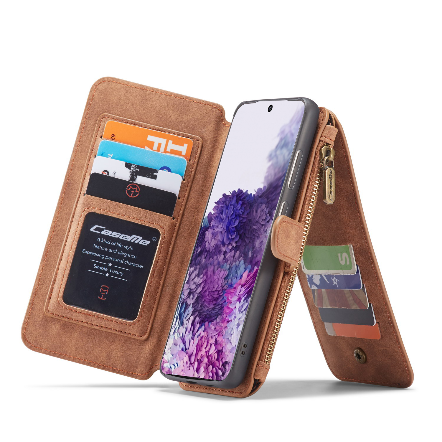 CaseMe fodral med magnetskal, Samsung Galaxy S20 Ultra, brun