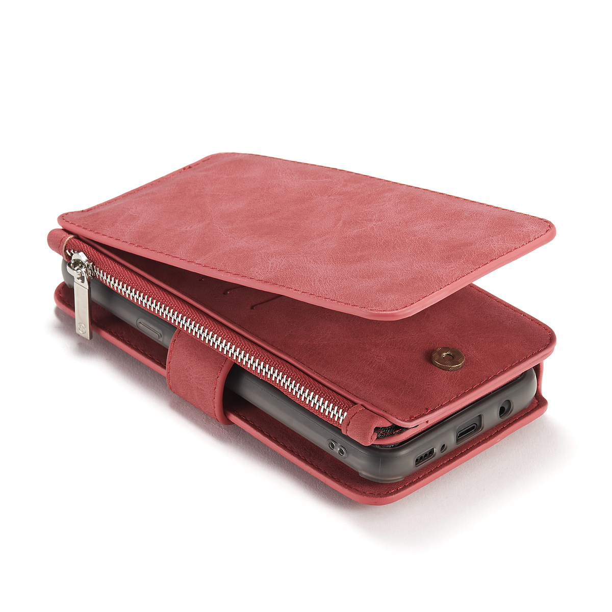 CaseMe plånboksfodral med magnetskal, Samsung Galaxy S8, röd