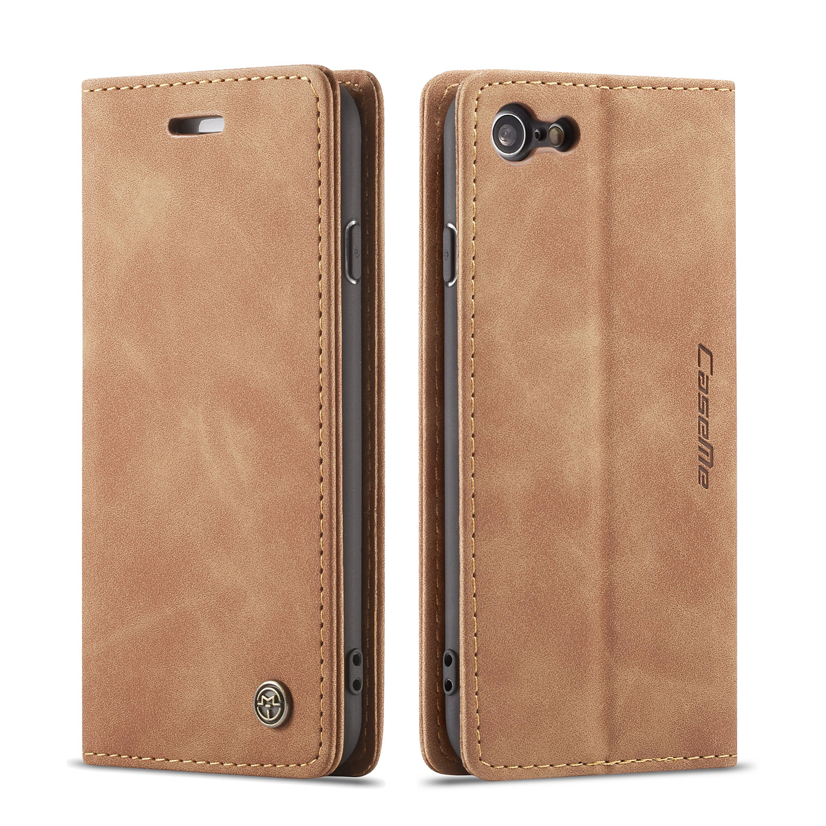 CaseMe plånboksfodral till iPhone 8/7, brun