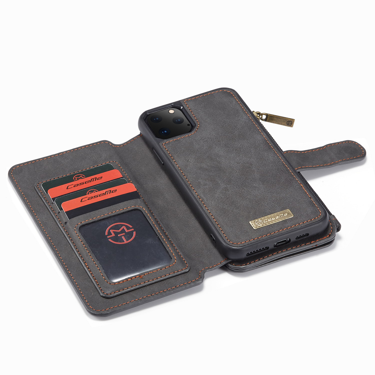 CaseMe plånboksfodral, magnetskal, iPhone 11 Pro Max, svart