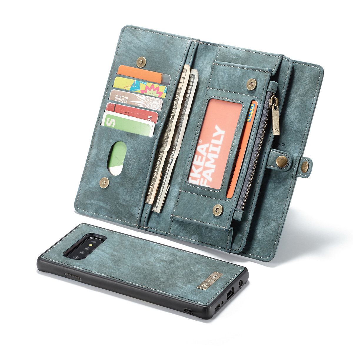 CaseMe plånboksfodral med magnetskal, Samsung Galaxy S10, blå