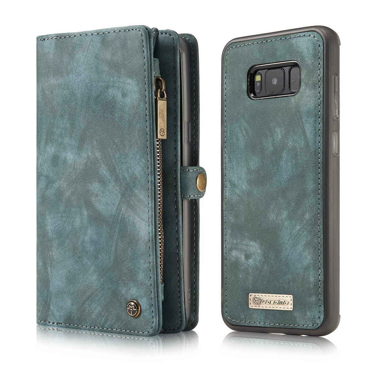 CaseMe plånboksfodral med magnetskal, Samsung Galaxy S8, blå