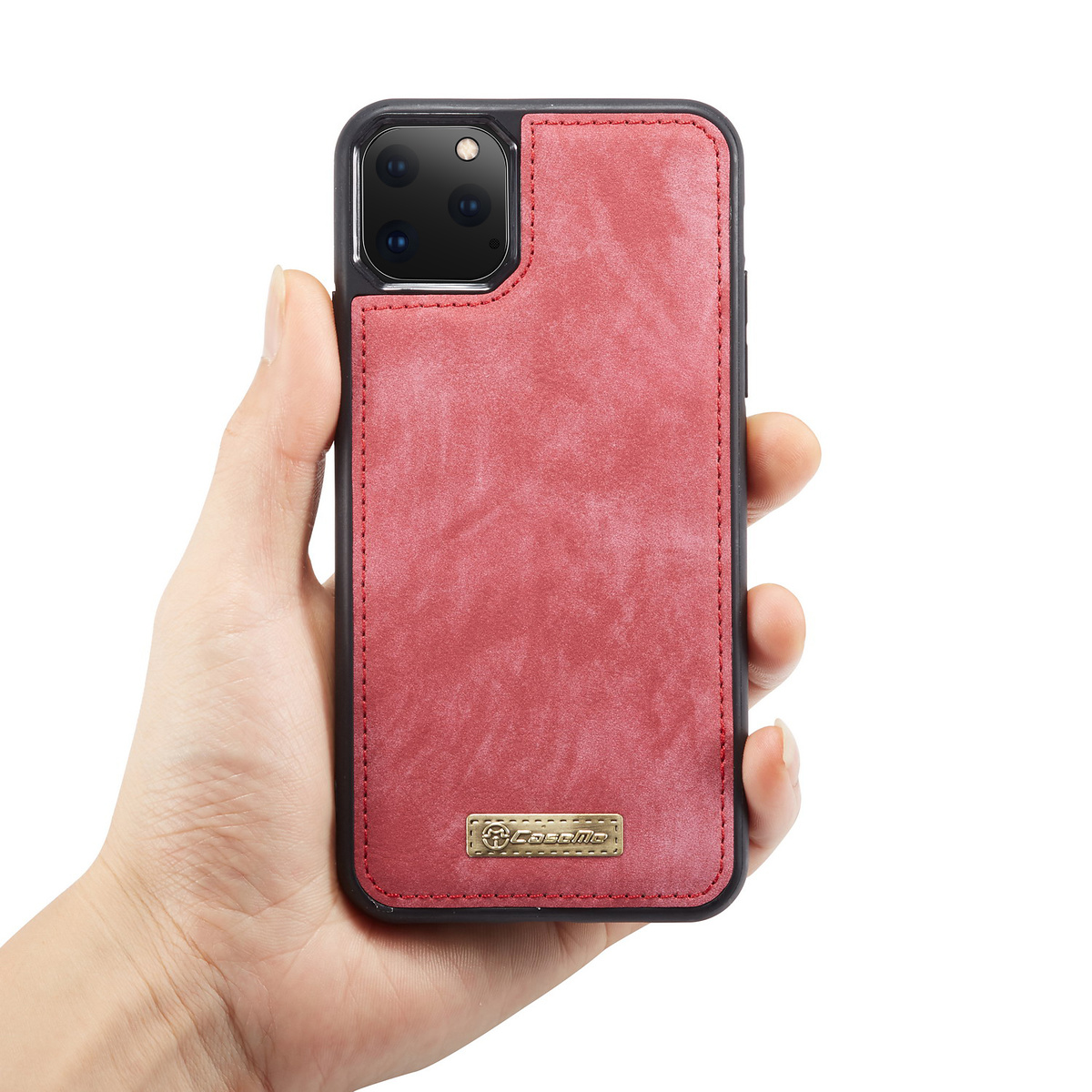 CaseMe plånboksfodral med magnetskal, iPhone 11 Pro, röd