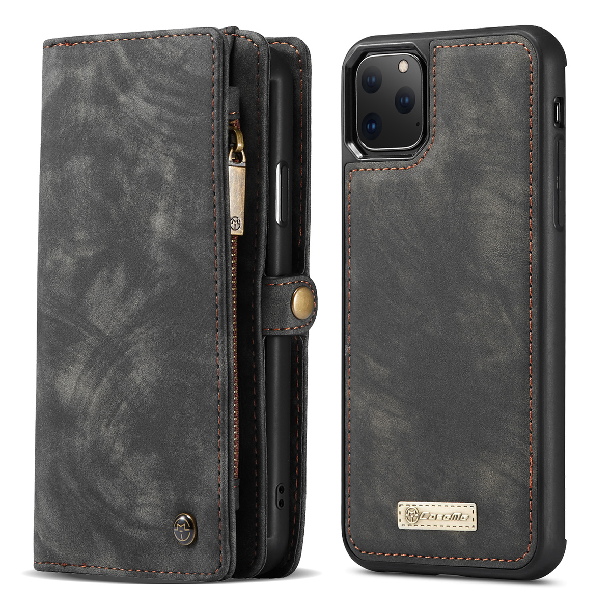 CaseMe plånboksfodral med magnetskal till iPhone 11 Pro, svart