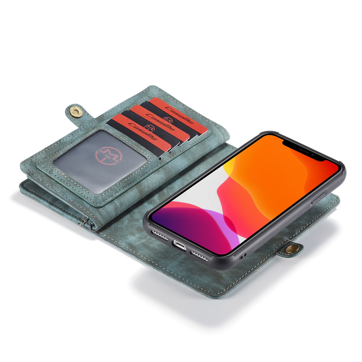 CaseMe plånboksfodral med magnetskal, iPhone 11, blå