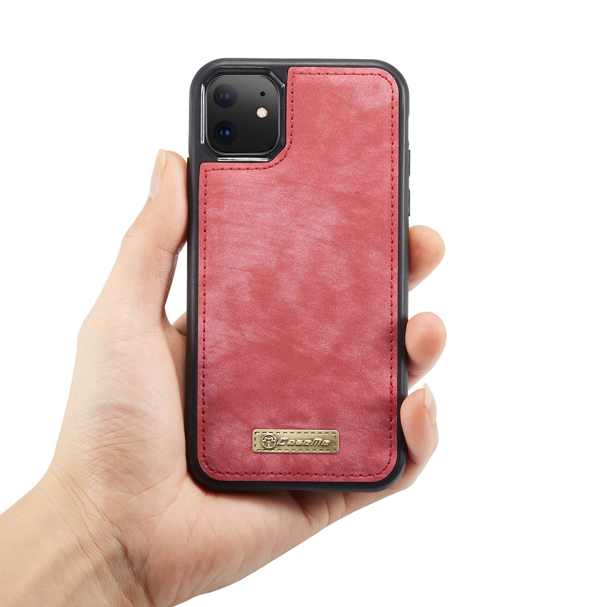 CaseMe plånboksfodral med magnetskal, iPhone 11, röd