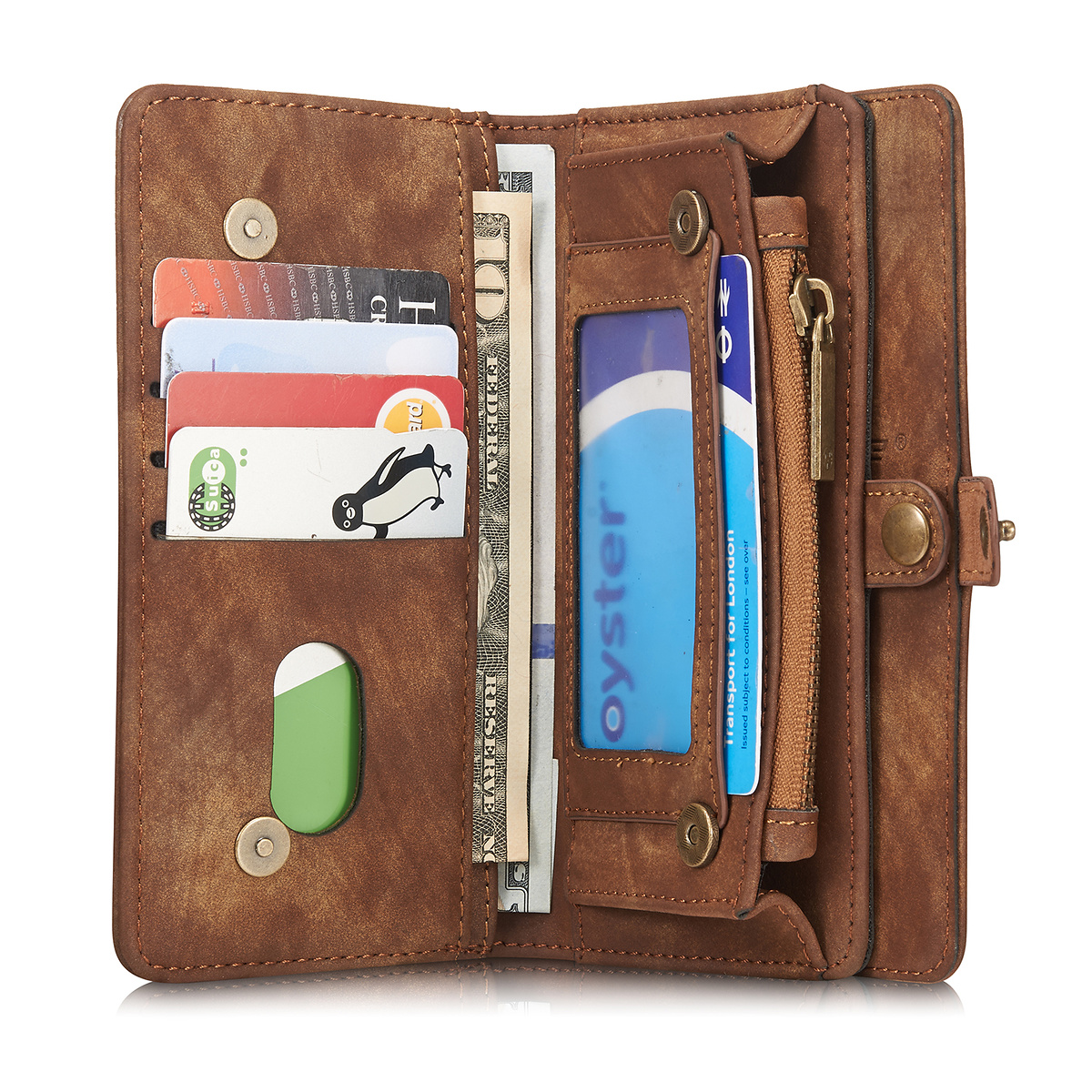 CaseMe plånboksfodral med magnetskal, iPhone 6/6S, brun