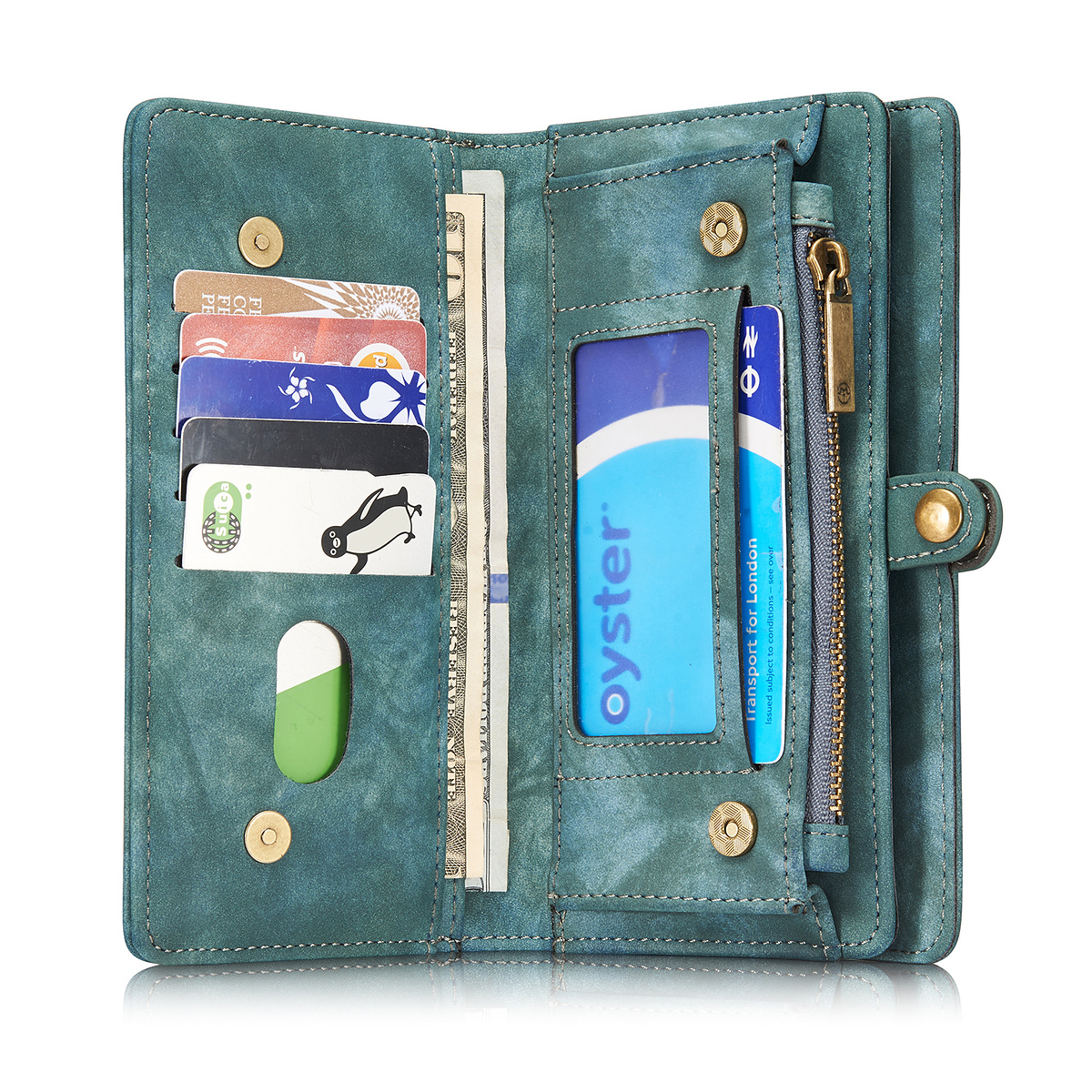 CaseMe plånboksfodral med magnetskal, iPhone 7/8 Plus, blå