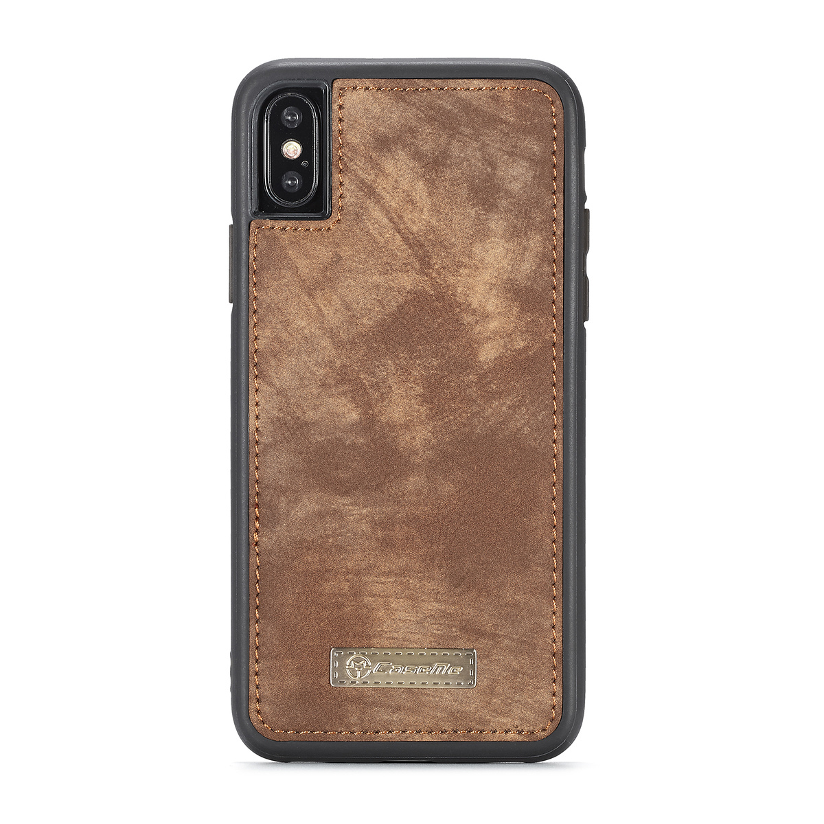 CaseMe plånboksfodral med magnetskal till iPhone XS Max, brun