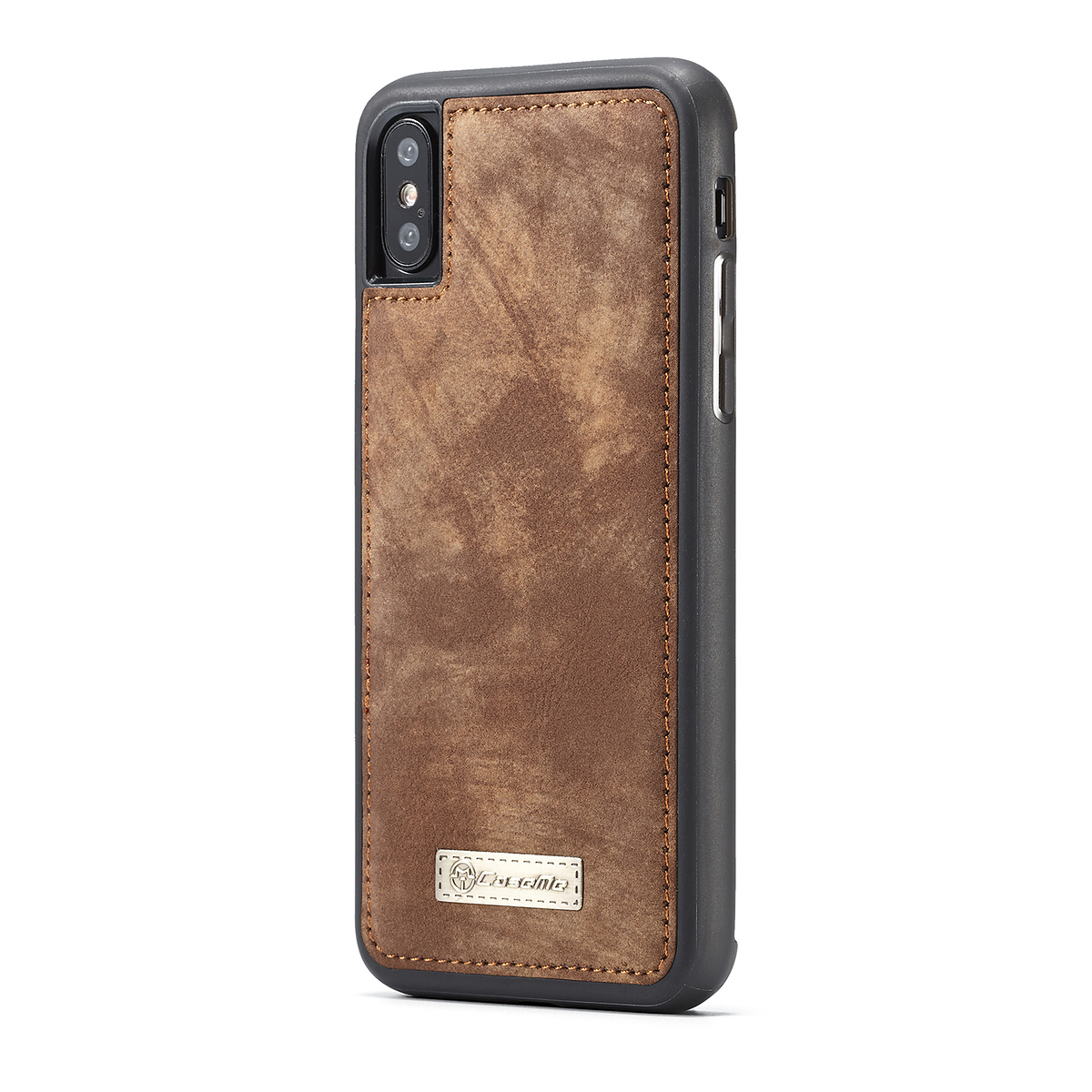 CaseMe plånboksfodral med magnetskal till iPhone XS Max, brun