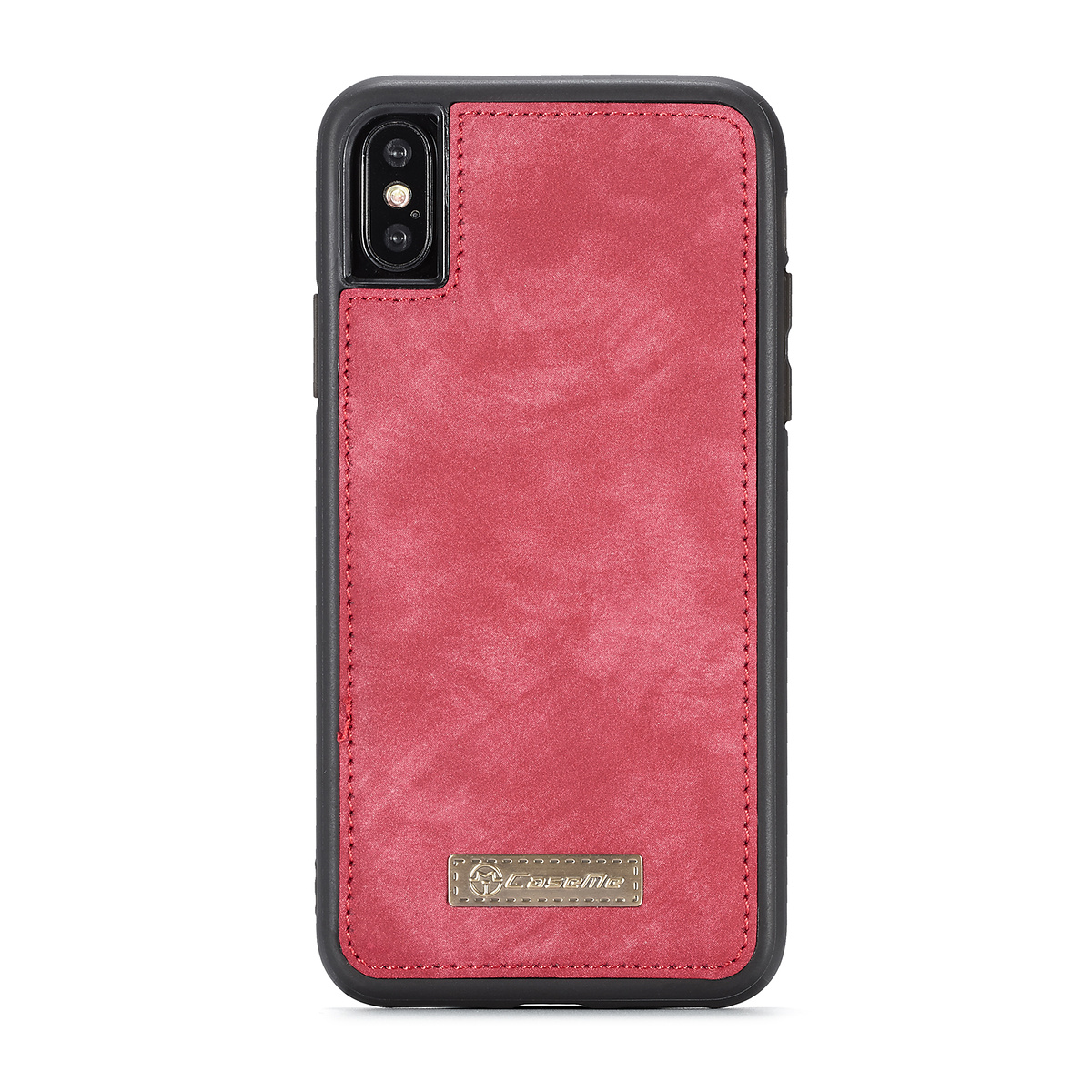 CaseMe plånboksfodral med magnetskal till iPhone X/XS, röd