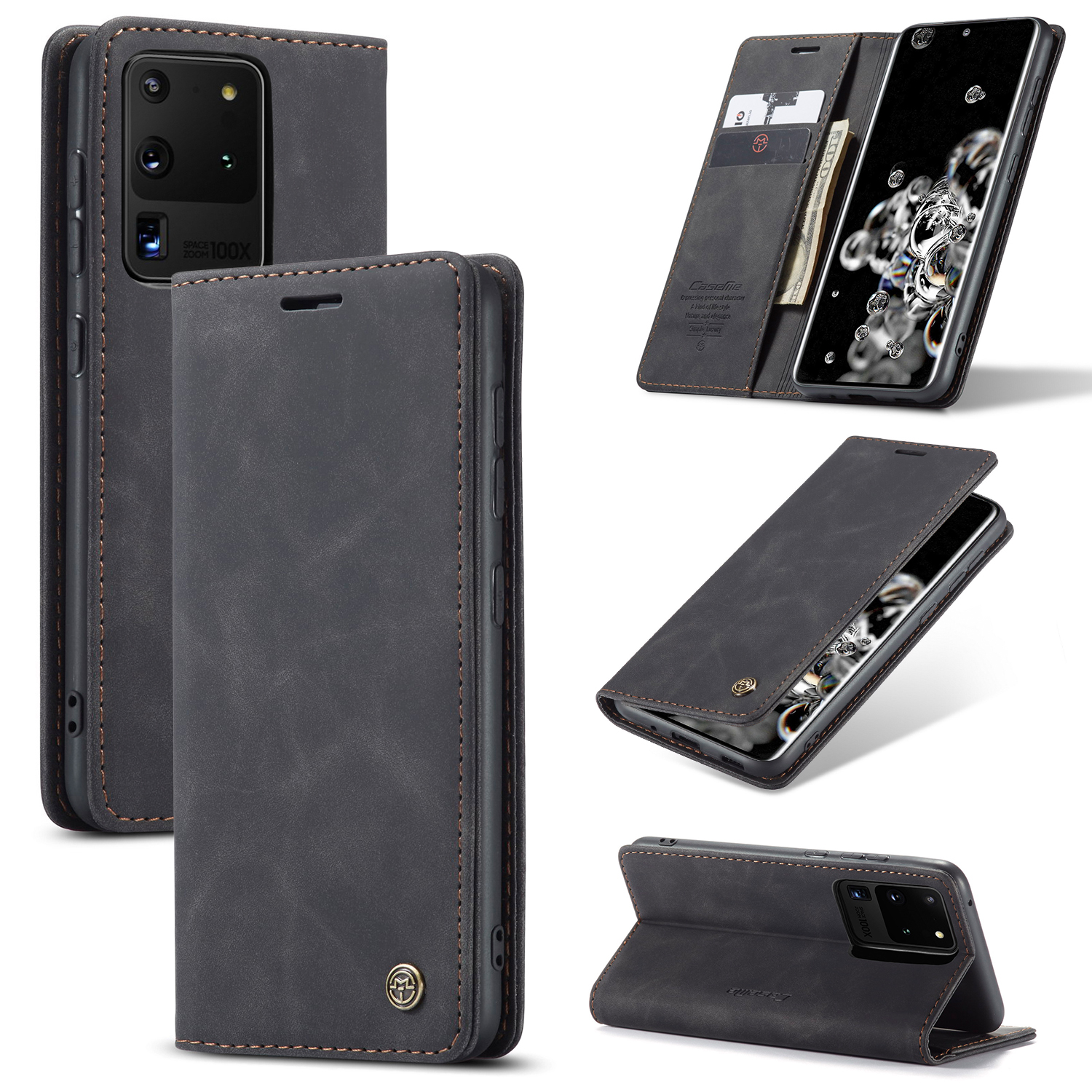 CaseMe plånboksfodral, Samsung Galaxy S20 Ultra, svart