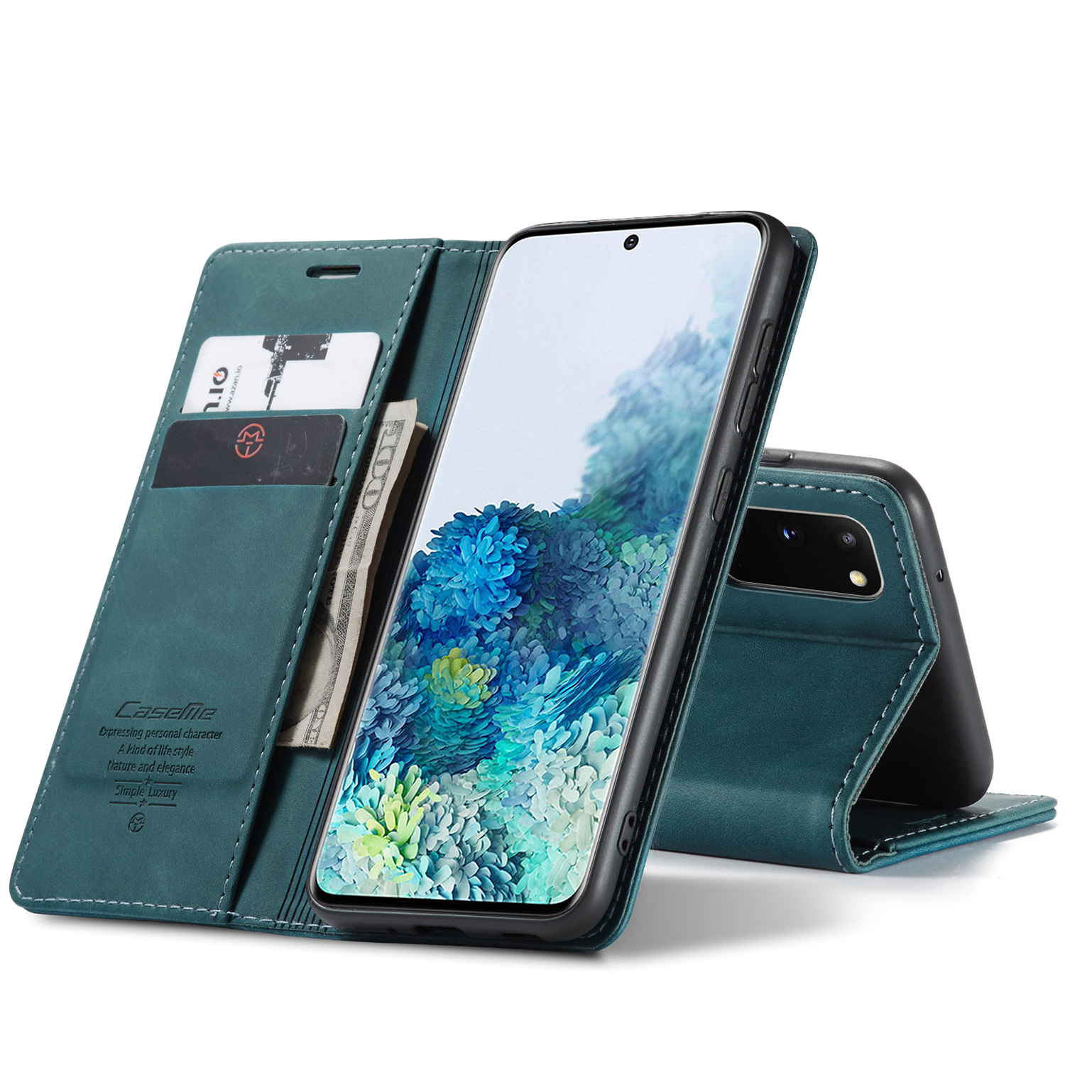 CaseMe plånboksfodral, Samsung Galaxy S20, blå