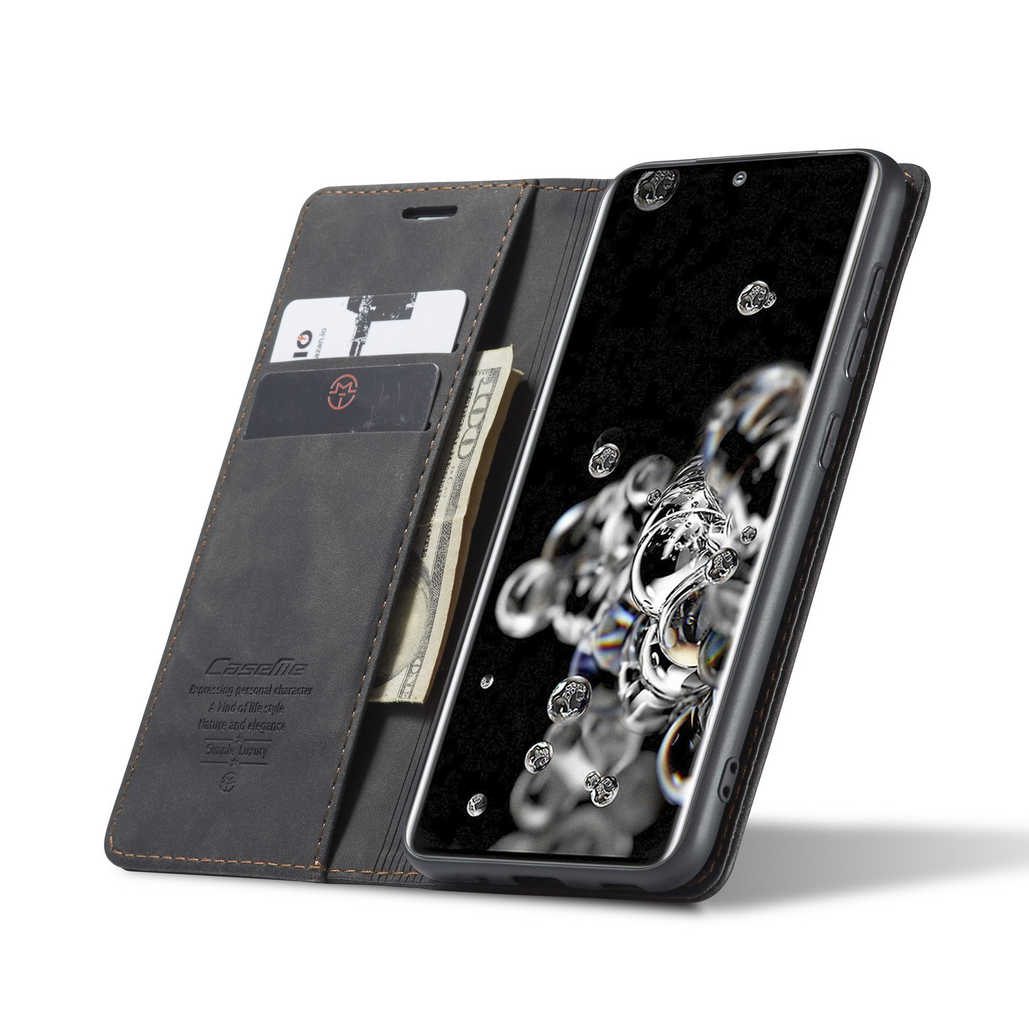 CaseMe plånboksfodral, Samsung Galaxy S20, svart