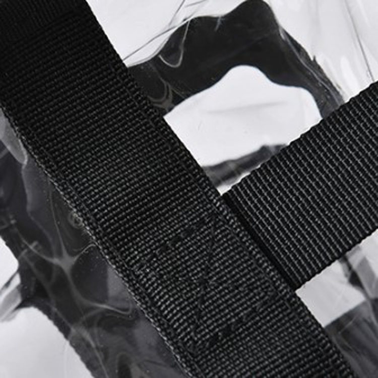 Genomskinlig väska i vattenresistent PVC, 32x30x16cm