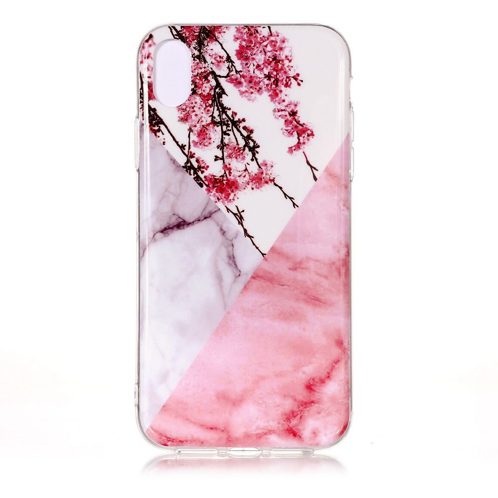 Trendigt marmorskal med mönster, iPhone XR 6.1, rosa
