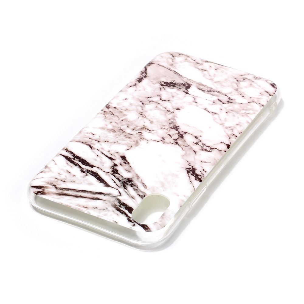 Trendigt marmorskal med mönster, iPhone XR 6.1, vit