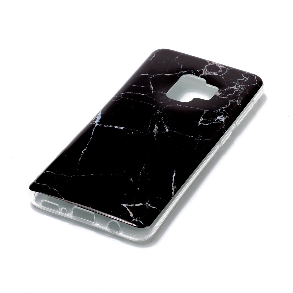Trendigt marmorskal med mönster, Samsung Galaxy S9, svart