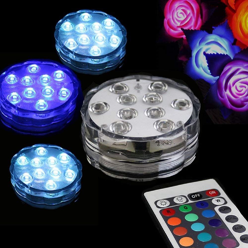 Undervattens LED-belysning med fjärrkontroll, 16 färger