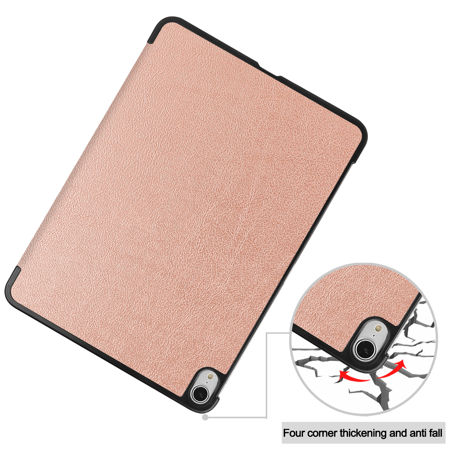 Läderfodral med ställ till iPad Air 10.9 (2020), rosa