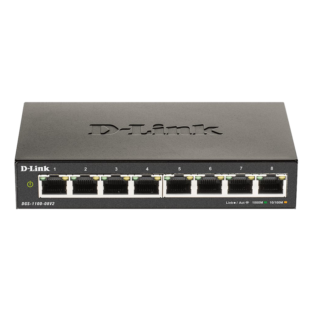 D-Link DSG-1100 08V2 smart switch, fläktlös, 8 portar, 16Gbps