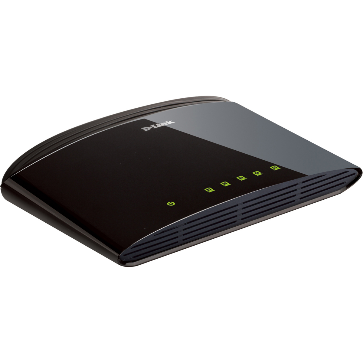 D-Link Switch 5x10/100Mbps, NWay, Uplink, bordsmodell, svart