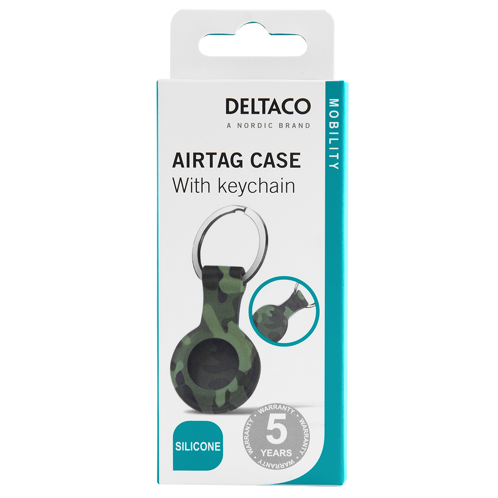 Deltaco Silikonhållare till Airtags, kamouflage