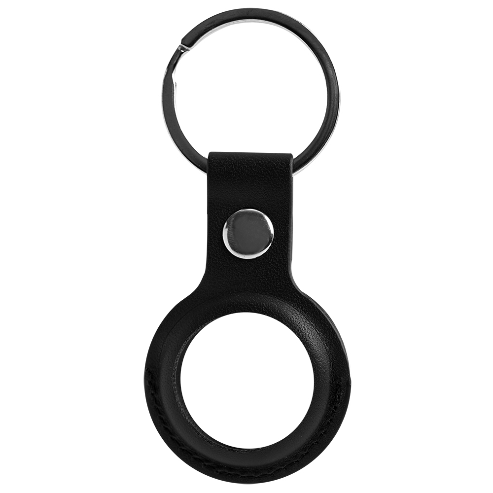 Deltaco Apple AirTag-fodral i konstläder, svart