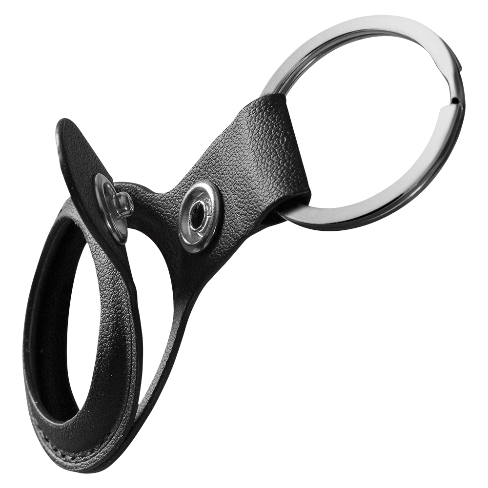 Deltaco Apple AirTag-fodral i konstläder, svart