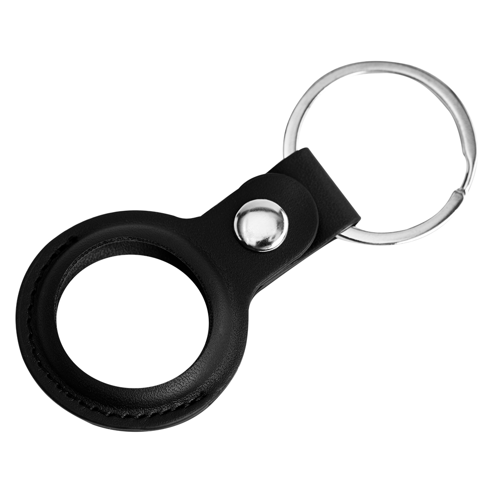 Deltaco Apple AirTag-fodral i konstläder, svart