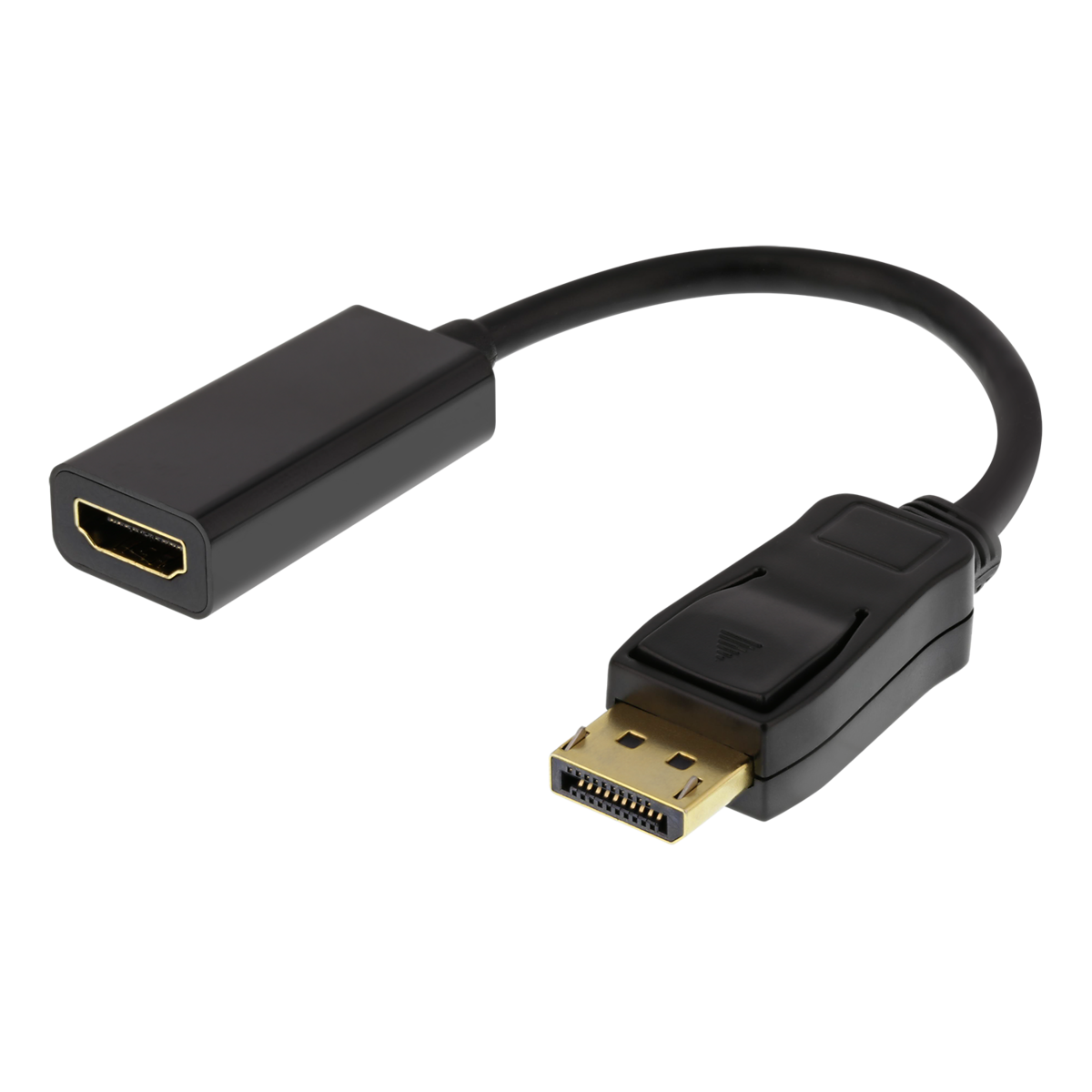 DELTACO DisplayPort till HDMI adapter, 0.2m, svart