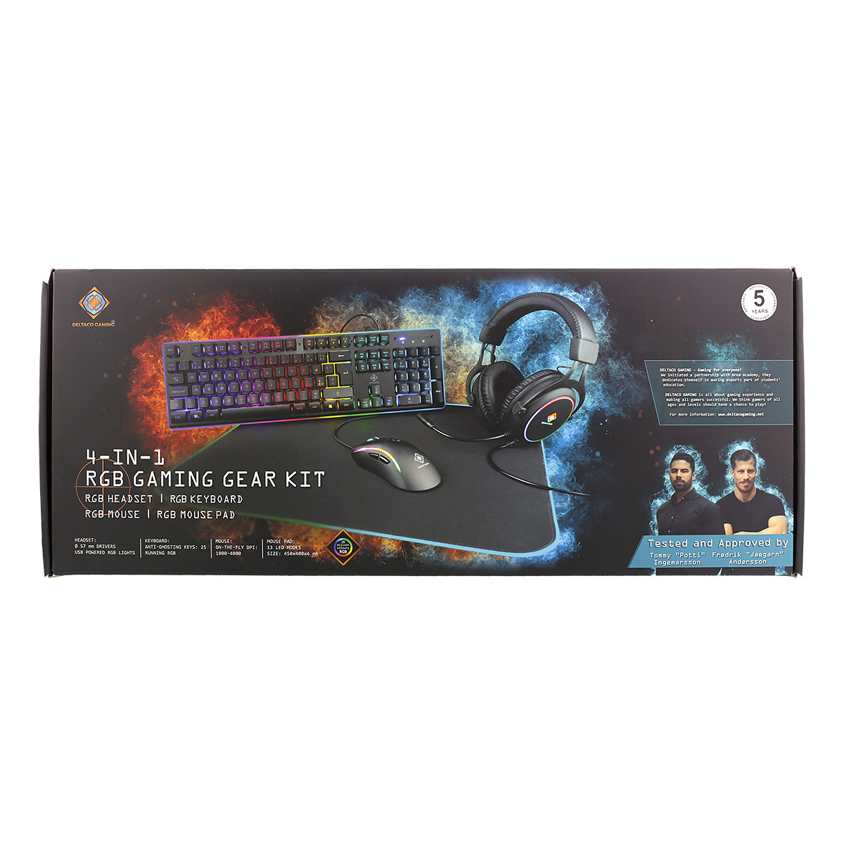 DELTACO GAMING 4-in-1 RGB Gaming kit