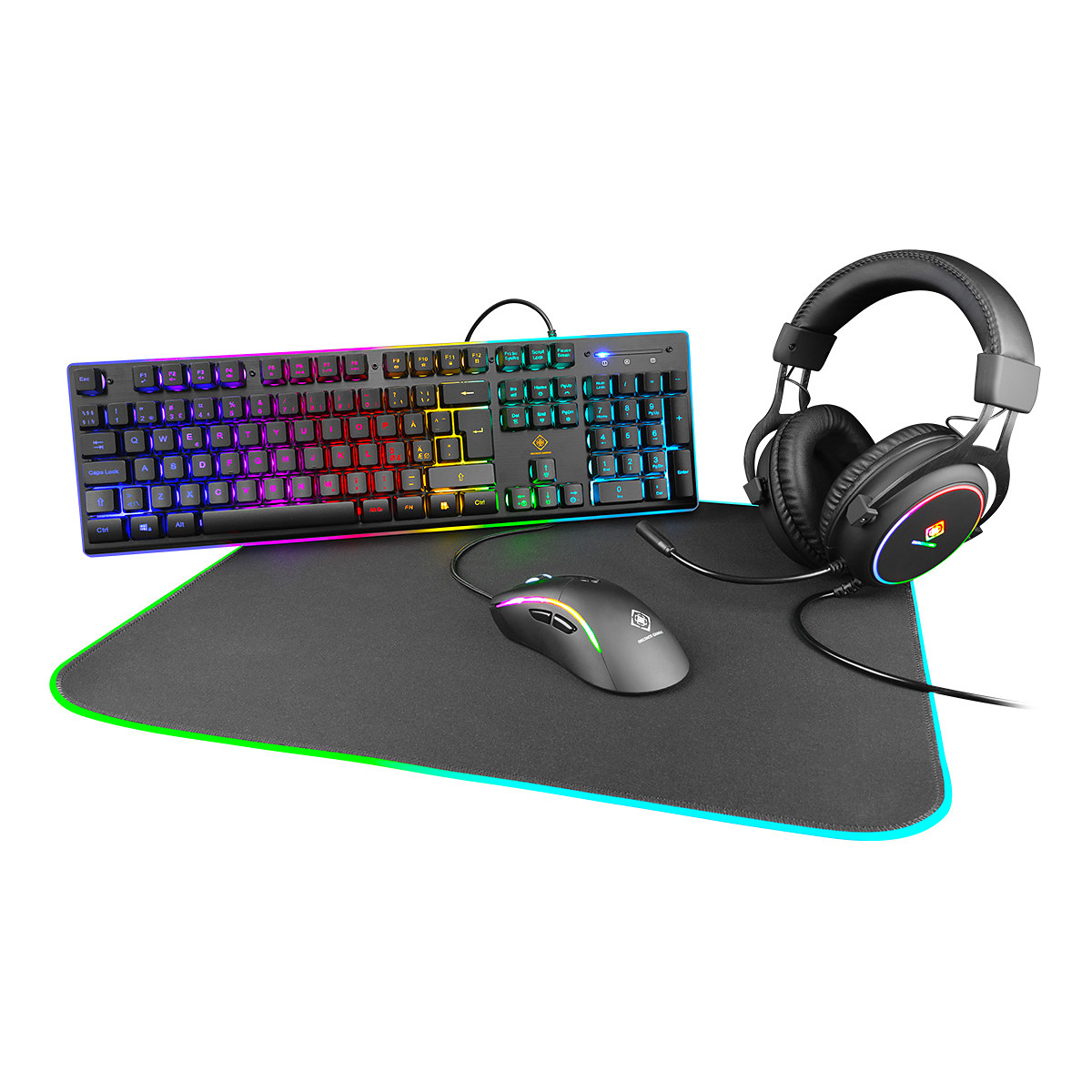 DELTACO GAMING 4-in-1 RGB Gaming kit