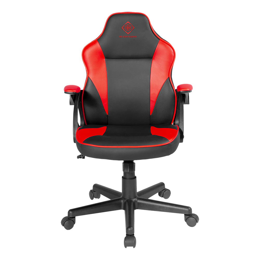 Deltaco Gaming DC120R Junior Gamingstol, konstläder, svart/röd