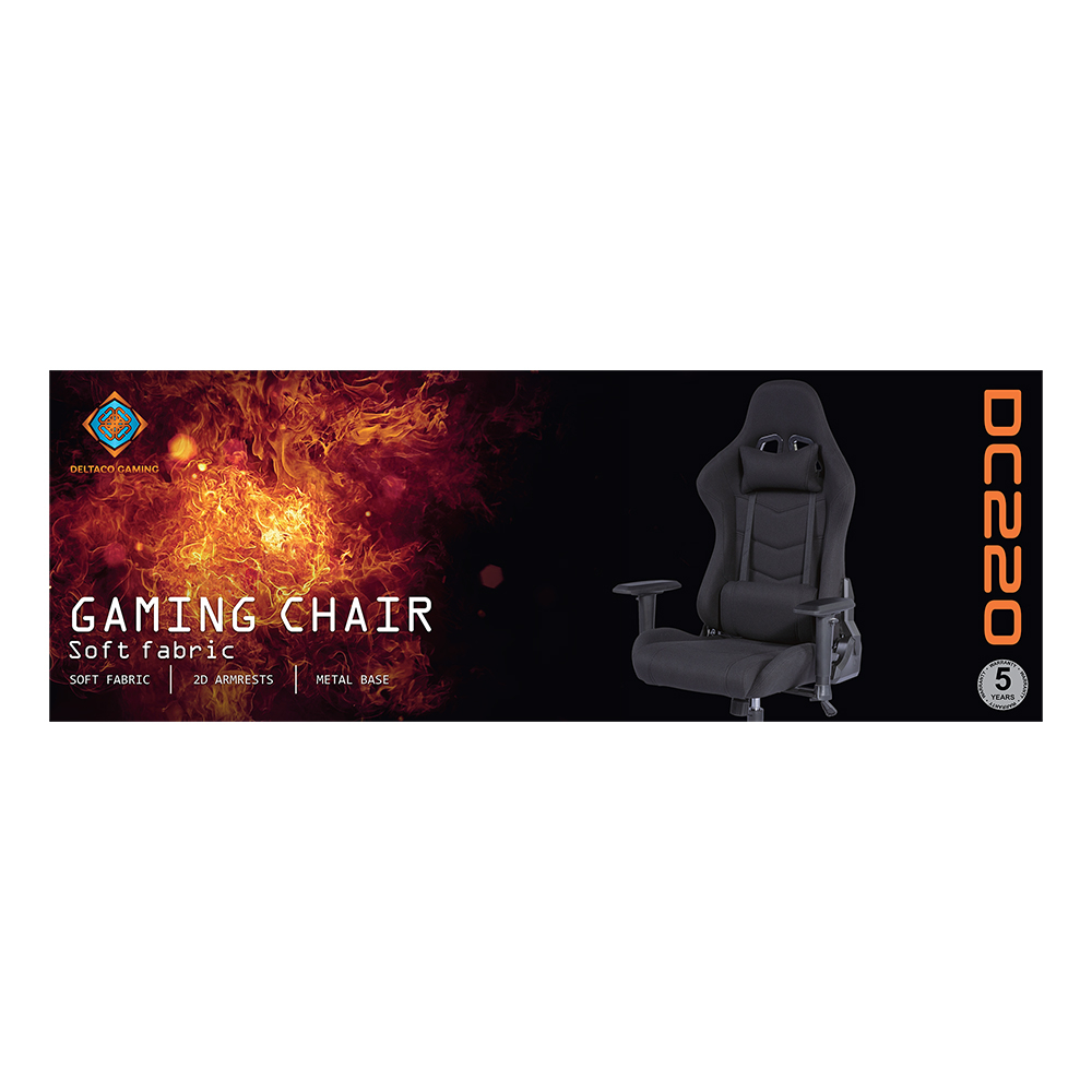 Deltaco Gaming Ergonomisk gamingstol, svart