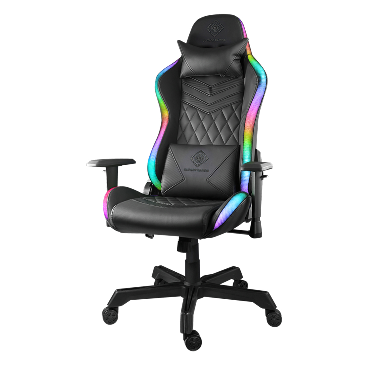 Deltaco Gaming DC410 Gamingstol med RGB-belysning, konstläder