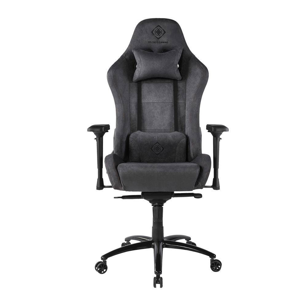 Deltaco Gaming ergonomisk gaming-stol i Alcantara-tyg, mörkgrå