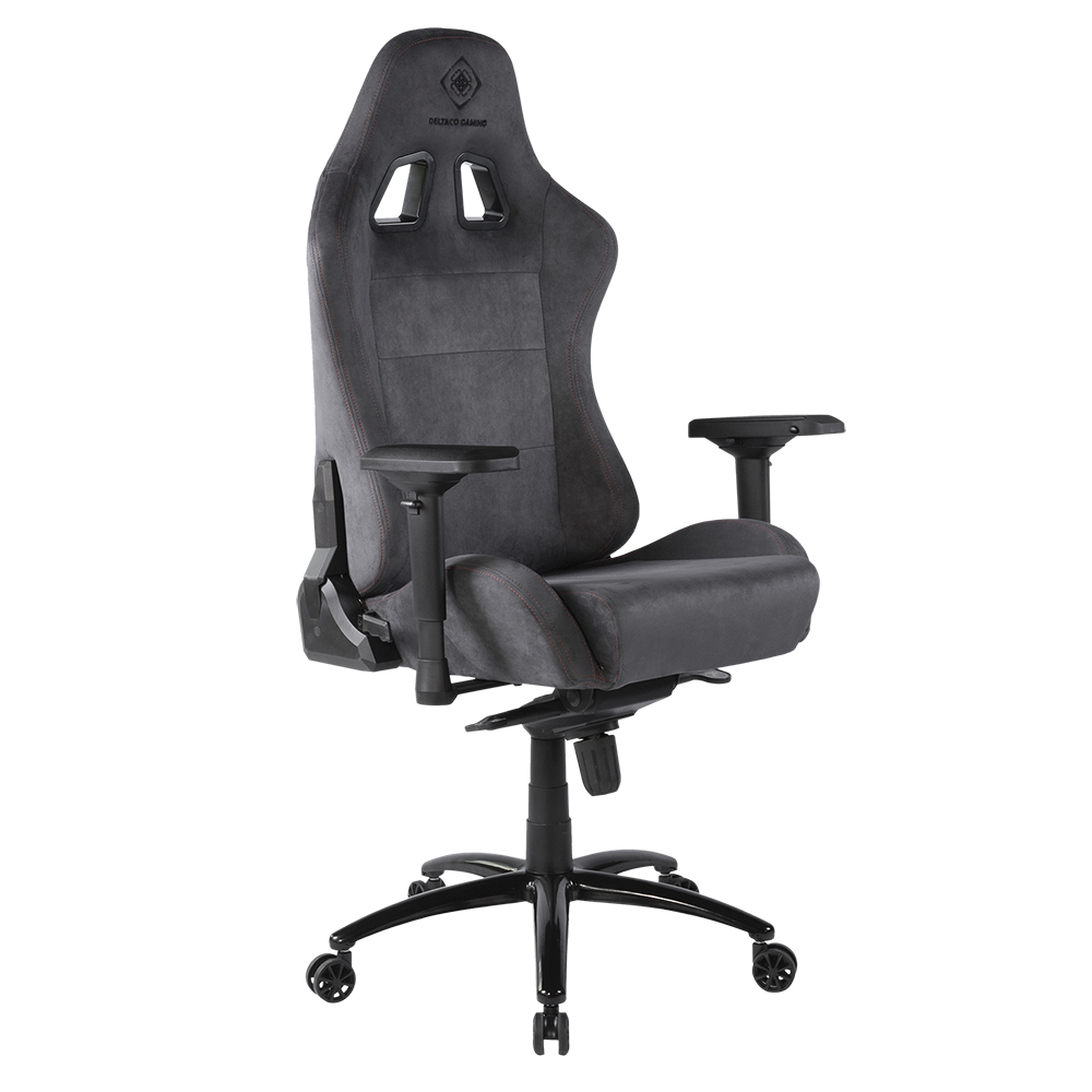 Deltaco Gaming ergonomisk gaming-stol i Alcantara-tyg, mörkgrå