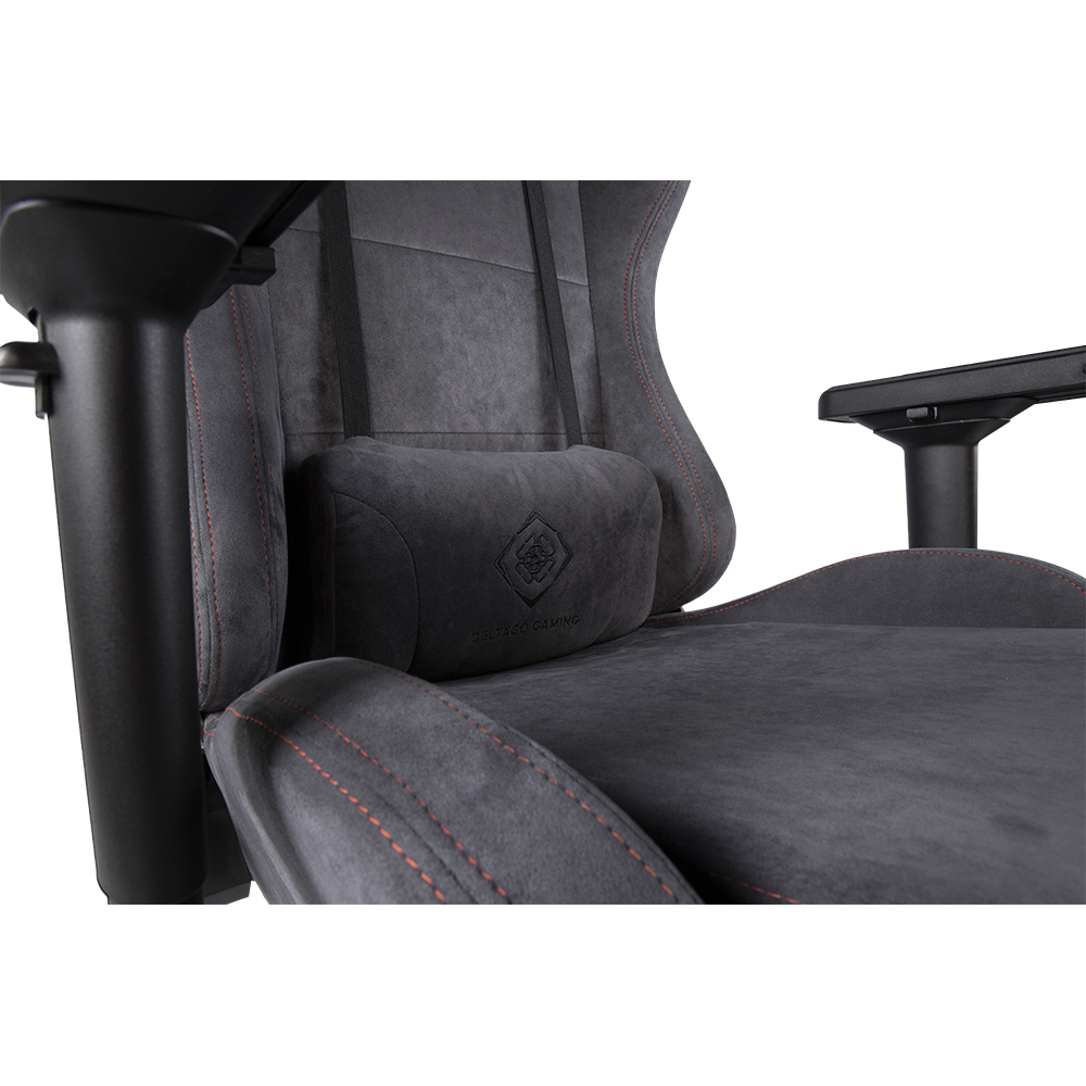 Deltaco Gaming ergonomisk gaming-stol i Alcantara-tyg, mörkgrå