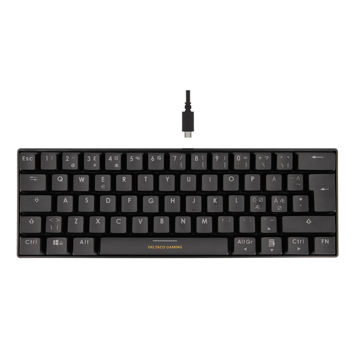 Deltaco Gaming Mini mekaniskt 60% RGB-tangentbord, trådat