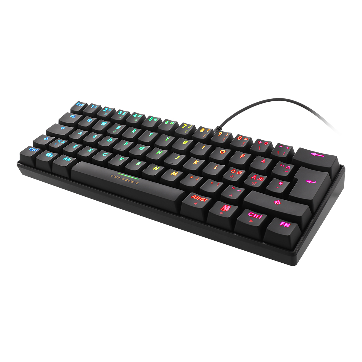 Deltaco Gaming Mini mekaniskt 60% RGB-tangentbord, trådat