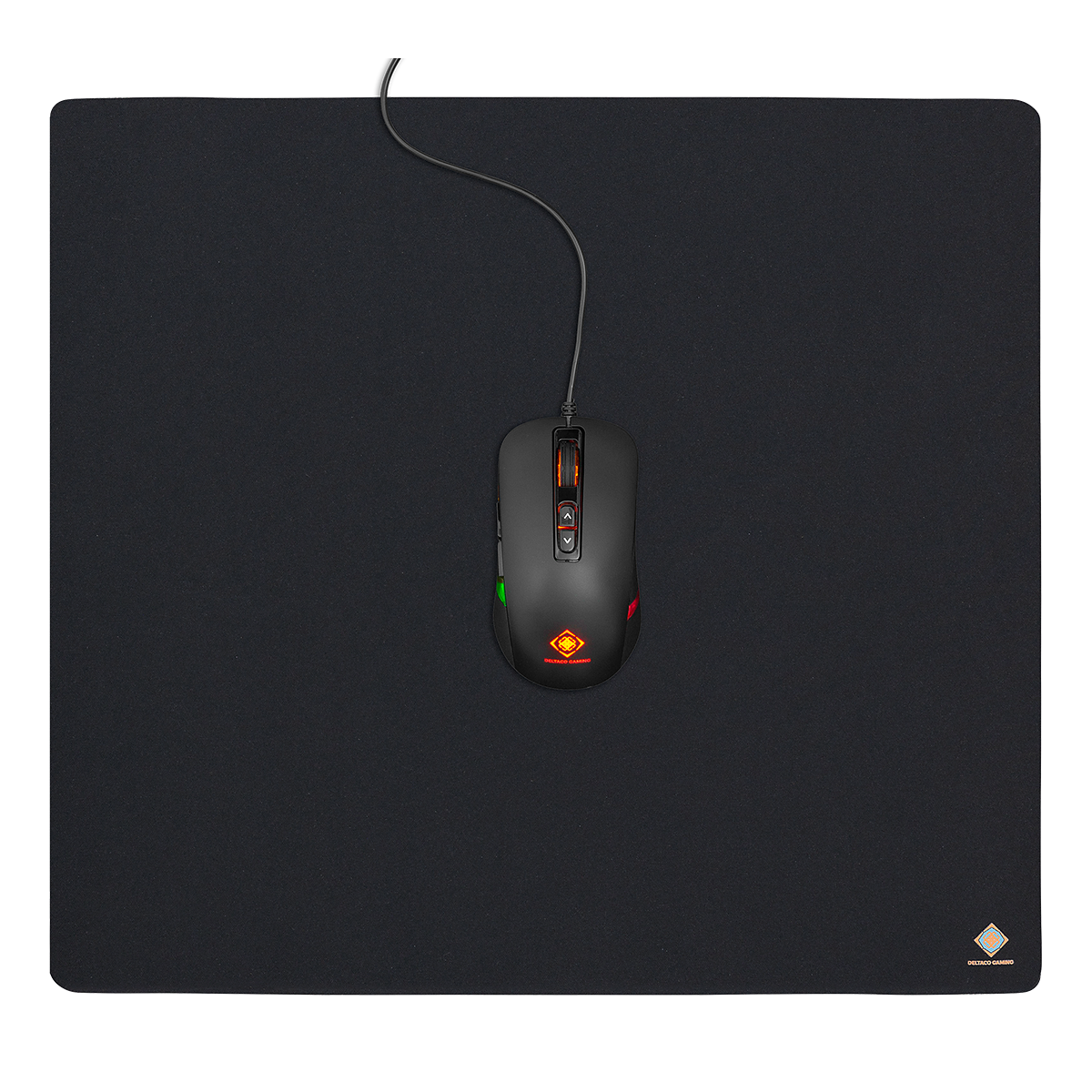 DELTACO GAMING Mousepad XL, 45x40cm, tvättbart tyg, svart