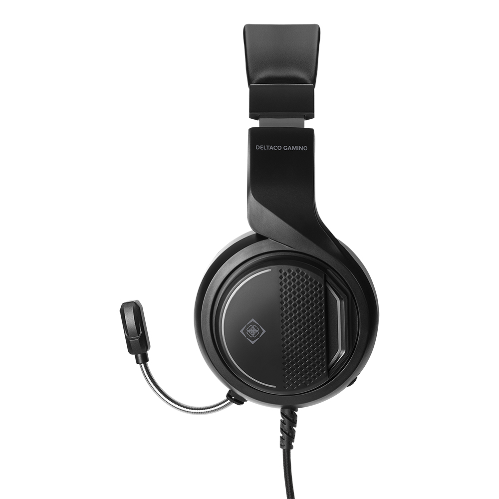 Deltaco Gaming Stereo-headset till PS5, 3.5mm, 2m kabel, svart
