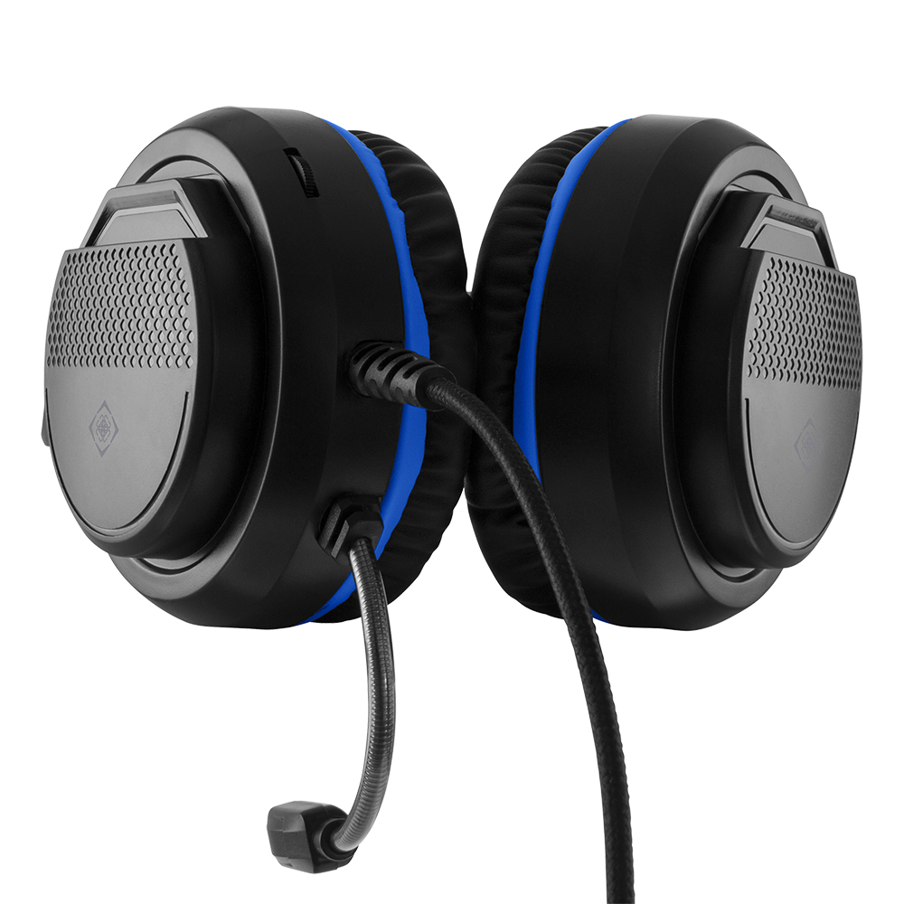 Deltaco Gaming Stereo-headset till PS5, 3.5mm, 2m kabel, svart