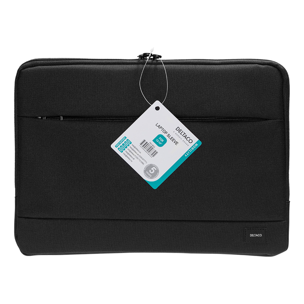 Deltaco Laptopfodral för laptops upp till 14 tum, svart