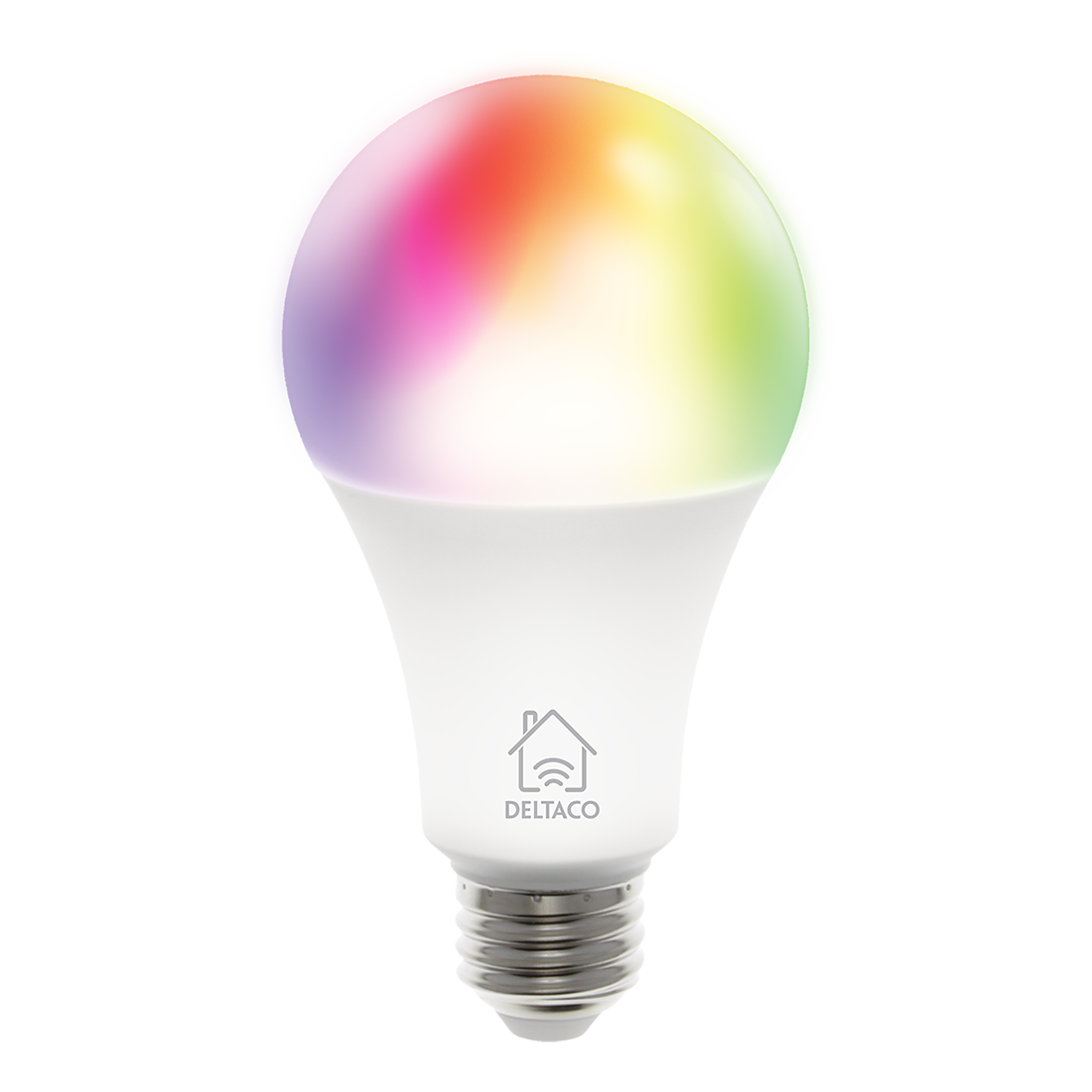 Deltaco Smart Home RGB LED-lampa, E27, WiFi, 9W, 16milj färger